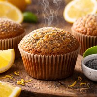Whole Wheat Lemon Poppy Seed Muffins