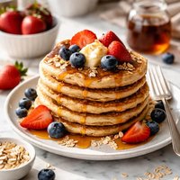 Whole Wheat Oat Pancakes