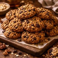 Whole Wheat Oatmeal Cookies with Everything
