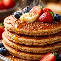 Whole Wheat Pancakes with Flax Seed