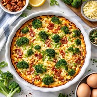 Wicklewoods Broccoli and Bacon Crust Less Quiche