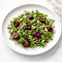 Wild Arugula Quinoa Salad with Cherries