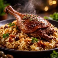 Wild Duck or Goose with Sauerkraut