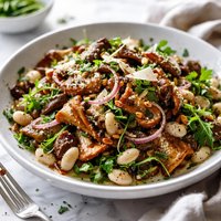 Wild Mushroom and Bean Salad