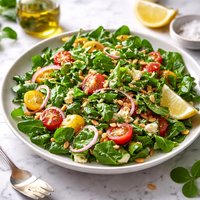 Wild Purslane Salad with Olive Oil and Lemon Dressing