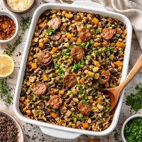 Wild Rice and Sausage Casserole