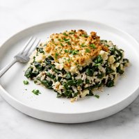 Wild Rice and Spinach Gratin