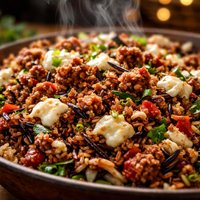 Wild Rice Goat Cheese and Chorizo Dressing