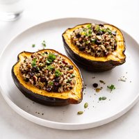Wild Rice Stuffed Acorn Squash