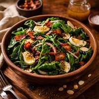 Wilted Spinach Salad with Bacon