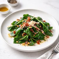 Wilted Spinach Salad with Sherry Vinaigrette