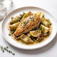 Wine Baked Chicken and Artichoke Hearts