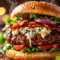 Wine Blue Cheese Hamburgers Oamc