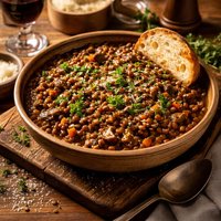 Wine Stewed Puy Lentils