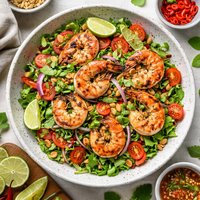 Wing Bean and Grilled Prawn Salad