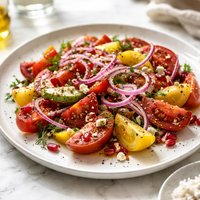 Winter Onion and Tomato Salad