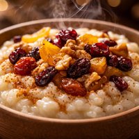 Winter Rice Pudding with Dried Fruits