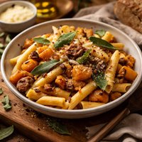 Winter Squash and Sausage Penne