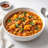 Winter Squash Chickpea Red Lentil Stew