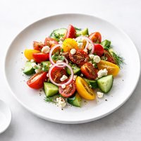 Winter Tomato and Cucumber Salad
