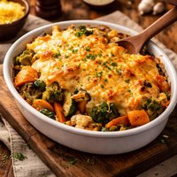 Winter Veggies Under a Fluffy Cheddar Blanket
