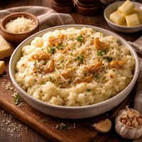 Wisconsin Romano and Roasted Garlic Mashed Potatoes