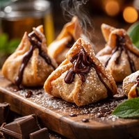 Wonton Chocolate Kisses