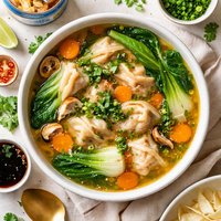 Wonton Soup Ala College Inn Chicken Broth