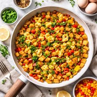 Ww 2 Points Potato Pepper and Egg Scramble