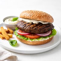 Ww 4 Points Grilled Portobello Burger with Basil Mayo