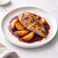 Ww 5 Points Chicken Breasts W Peaches in Zinfandel Wine Sauce