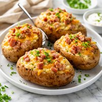 Ww Ham and Cheese Stuffed Potatoes