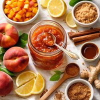 Year Round Spiced Peach Jam in Your Bread Machine