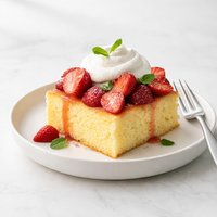 Yellow Cake for Strawberries and Whipped Cream