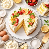 Yellow Chiffon Layer Cake for Basic Mousse