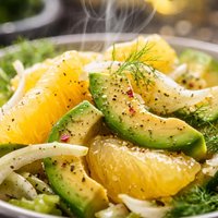Yellow Grapefruit Avocado and Fennel Salad
