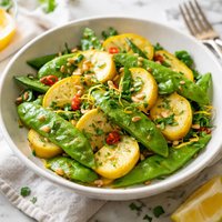 Yellow Squash and Snow Peas