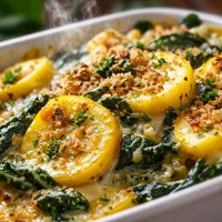 Yellow Squash and Spinach Casserole