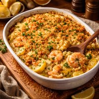 Yellow Squash Casserole with Shrimp
