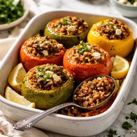 Yemista Greek Stuffed Tomatoes and Peppers