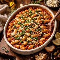Yigandes Plaki Greek Baked Beans Tomato Casserole
