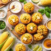 Yoghurt Corn Muffins with Corn