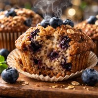 Yogurt Blueberry Bran Muffins