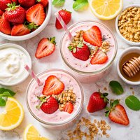 Yogurt Strawberry Sips