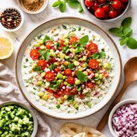 Yogurt W Tomato and Cucumber Raita