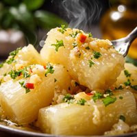 Yucca with Garlic Sauce Yucca Con Mojo