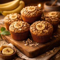 Yummiest Banana Oat Muffins Ever