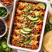 Yummy Black Bean and Spinach Enchilada