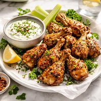 Yummy Drummies with Chive Dip