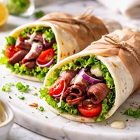Yummy Fast and Easy Roast Beef Wrap